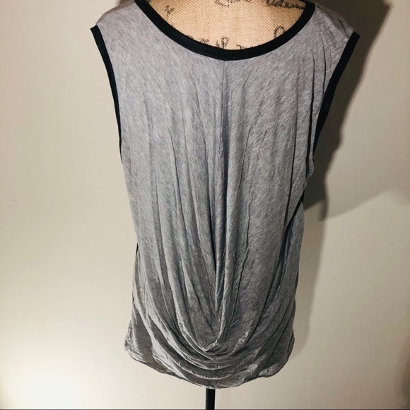 Double zero - Grey Black Slouchy Back Short Sleeve Top - Picture 4 of 6
